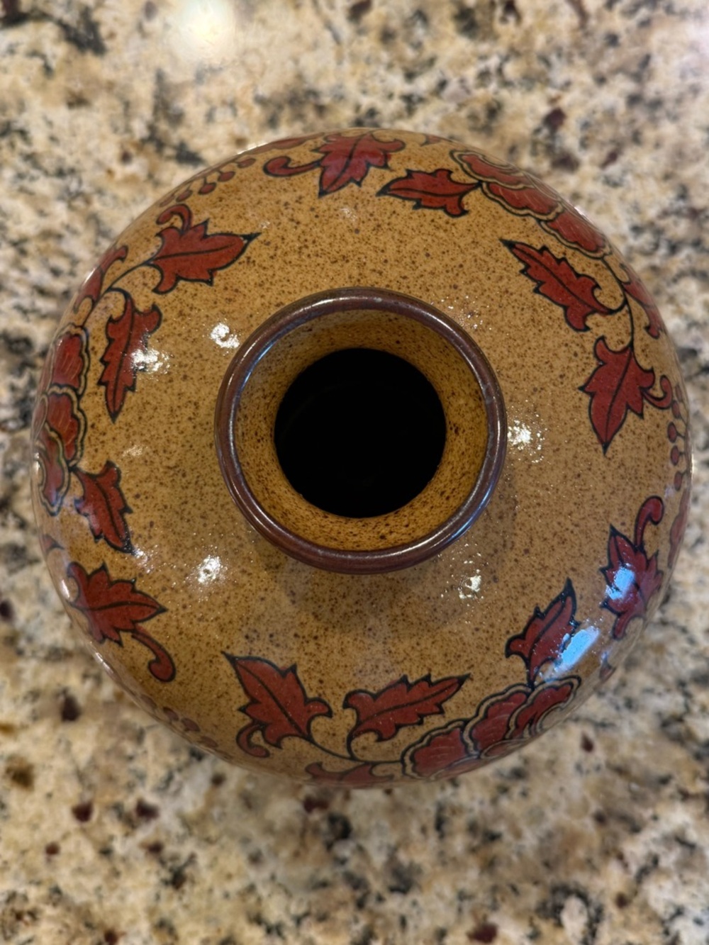 Vintage 90s Handmade Ceramic Bud Vase in Speckled Tan Brown